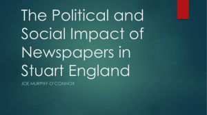 The Political and Social Impact of Newspapers in Stuart England