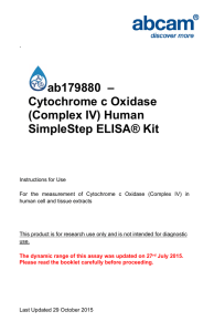 ab179880  – Cytochrome c Oxidase (Complex IV) Human SimpleStep ELISA® Kit