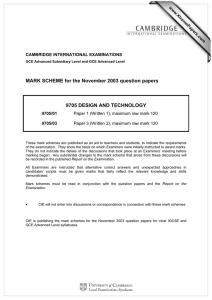 MARK SCHEME for the November 2003 question papers  www.XtremePapers.com