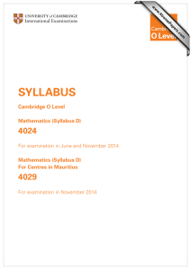 SYLLABUS 4024 4029 Cambridge O Level