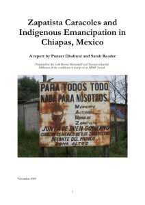 Zapatista Caracoles and Indigenous Emancipation in Chiapas, Mexico
