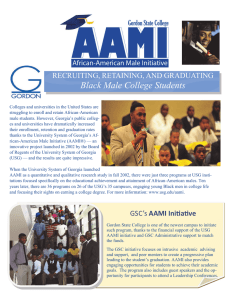 Black Male College Students RECRUITING, RETAINING, AND GRADUATING