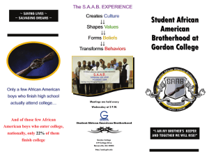 Student African American Brotherhood at Gordon College