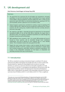 7. UK development aid Summary