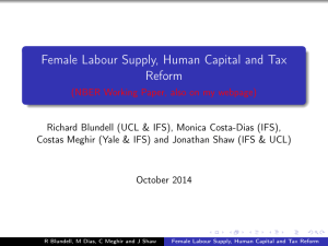 Female Labour Supply, Human Capital and Tax Reform