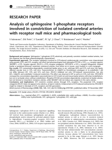 Analysis of sphingosine 1-phosphate receptors