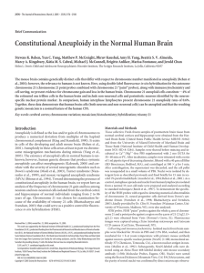 Constitutional Aneuploidy in the Normal Human Brain