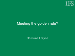 Meeting the golden rule? Christine Frayne