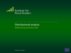 Distributional analysis William Elming and Andrew Hood  © Institute for Fiscal Studies