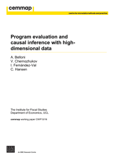 rogram evaluation and P causal inference with high- dimensional data