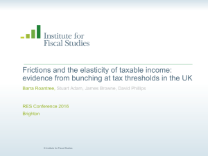 Frictions and the elasticity of taxable income: Barra Roantree,