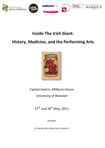 Inside The Irish Giant: History, Medicine, and the Performing Arts