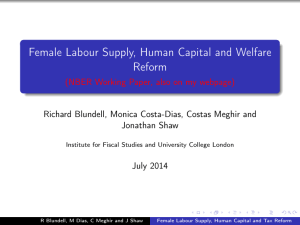 Female Labour Supply, Human Capital and Welfare Reform