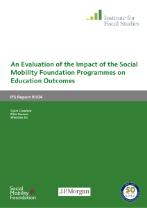 An Evaluation of the Impact of the Social Education Outcomes