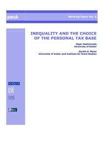 peuk INEQUALITY AND THE CHOICE OF THE PERSONAL TAX BASE