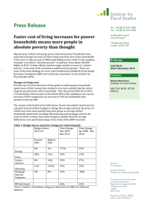 Press Release Faster cost of living increases for poorer