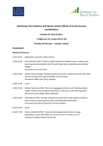 Workshop: the incidence and labour market effects of social security contributions