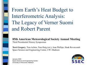 From Earth’s Heat Budget to Interferometric Analysis: The Legacy of Verner Suomi