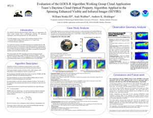 Evaluation of the GOES-R Algorithm Working Group Cloud Application