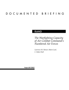 R The Warfighting Capacity of Air Combat Command’s Numbered Air Forces