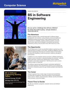 BS in Software Engineering Computer Science The Adventure