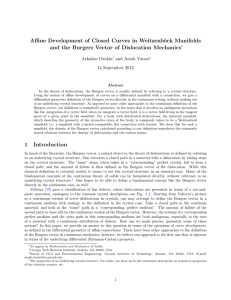 Affine Development of Closed Curves in Weitzenb¨ ock Manifolds