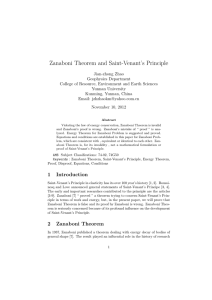 Zanaboni Theorem and Saint-Venant’s Principle