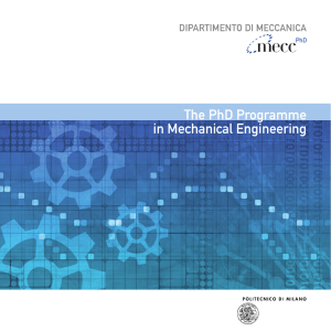 The PhD Programme in Mechanical Engineering PhD
