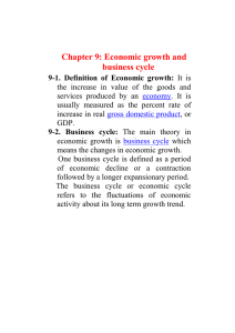 Chapter 9: Economic growth and business cycle