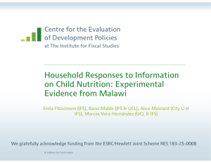 Household Responses to Information Child N i i E