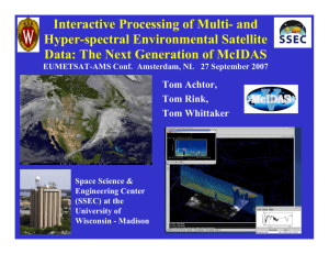 Interactive Processing of Multi- and Hyper-spectral Environmental Satellite