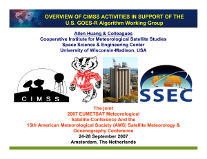 OVERVIEW OF CIMSS ACTIVITIES IN SUPPORT OF THE
