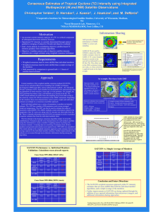 Consensus Estimates of Tropical Cyclone (TC) Intensity using Integrated egrated Multispectral