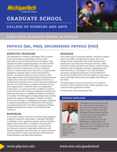 graduate school physics (ms, phd), engineering physics (phd)