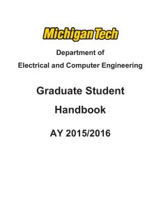 Graduate Student Handbook AY 2015/2016 Department of