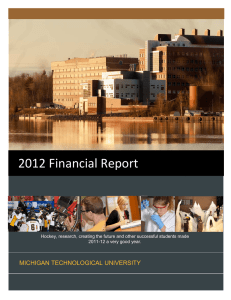 2012 Financial Report  MICHIGAN TECHNOLOGICAL UNIVERSITY