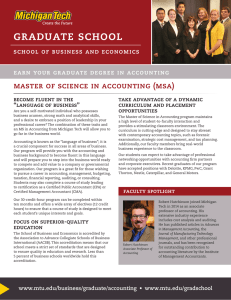 graduate school master of science in accounting (msa)
