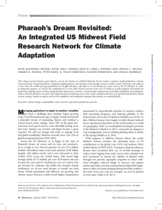 Pharaoh’s Dream Revisited: An Integrated US Midwest Field Research Network for Climate Adaptation