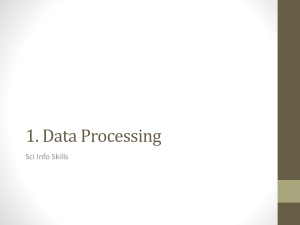 1. Data Processing Sci Info Skills