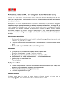 Post-doctoral position at EPFL - Geo-Energy Lab - Gaznat Chair...