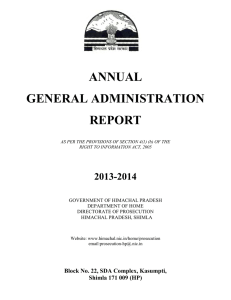 ANNUAL GENERAL ADMINISTRATION REPORT