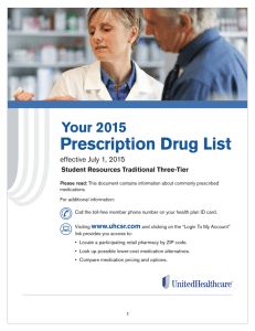 Prescription Drug List Your 2015 effective July 1, 2015