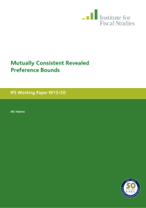 Mutually Consistent Revealed Preference Bounds IFS Working Paper W15/20