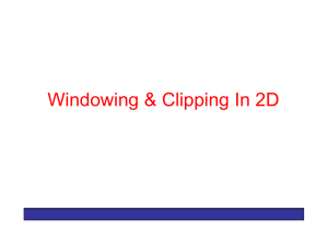 Windowing &amp; Clipping In 2D