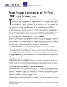 T Spend Analyses Conducted for the Air Force F100 Engine Demonstration