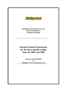 Interim Financial Statements for the three months ending June 30, 2009 and 2008