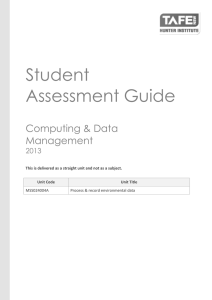 Student Assessment Guide Computing &amp; Data
