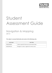 Student Assessment Guide Navigation &amp; Mapping