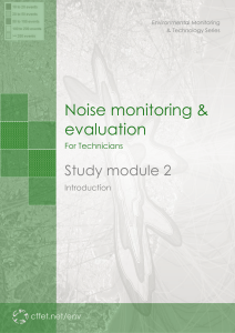 Noise monitoring &amp; evaluation Study module 2