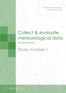 Collect &amp; evaluate meteorological data Study module 1